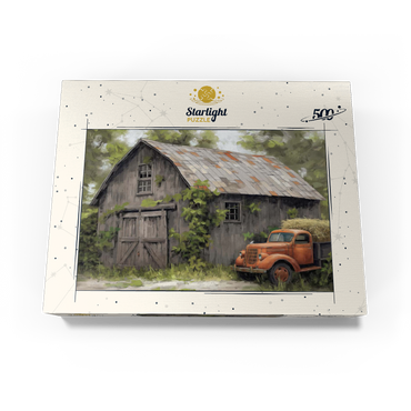 Rustic Barn and Vintage Hay Truck 500 Jigsaw Puzzle box view3