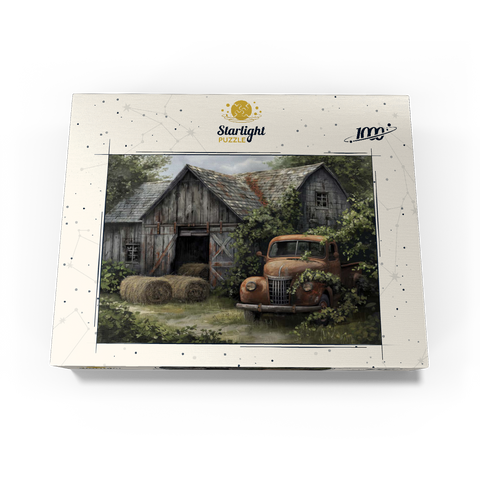 Weathered Barn with Classic Rusty Truck 1000 Jigsaw Puzzle box view3