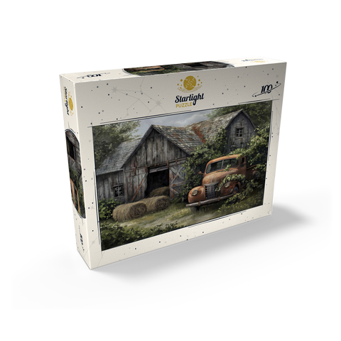 Weathered Barn with Classic Rusty Truck 100 Jigsaw Puzzle box view2