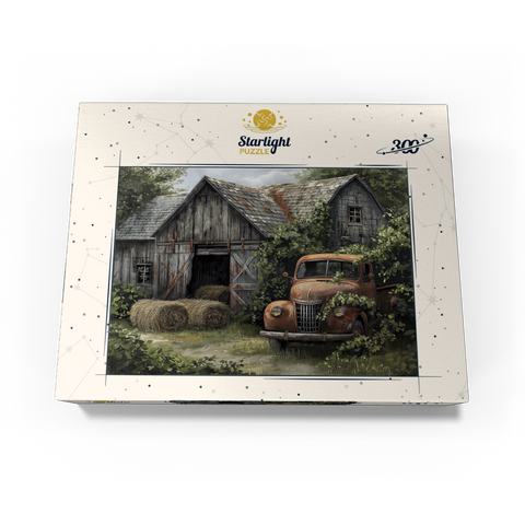 Weathered Barn with Classic Rusty Truck 300 Jigsaw Puzzle box view3