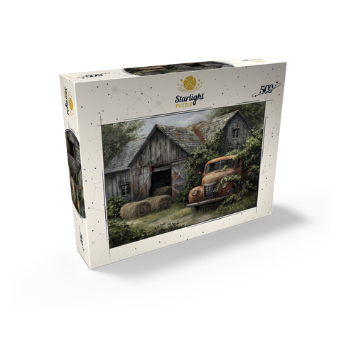 Weathered Barn with Classic Rusty Truck 500 Jigsaw Puzzle box view2