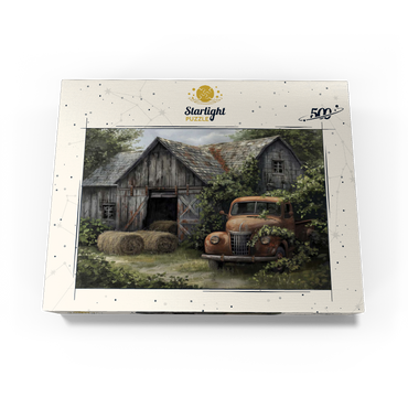 Weathered Barn with Classic Rusty Truck 500 Jigsaw Puzzle box view3