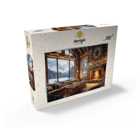 Cozy Log Cabin with Mountain View 300 Jigsaw Puzzle box view2