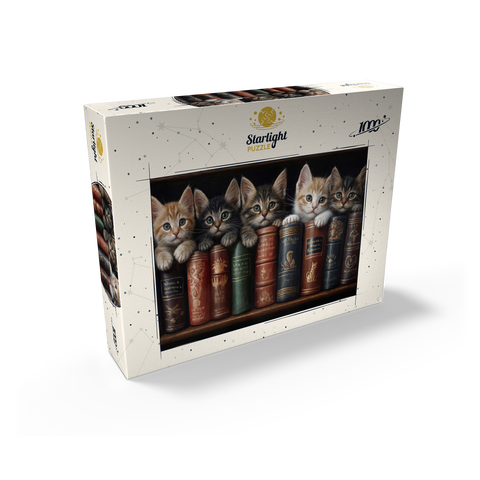 Adorable Kittens Nestled Among Vintage Books 1000 Jigsaw Puzzle box view2
