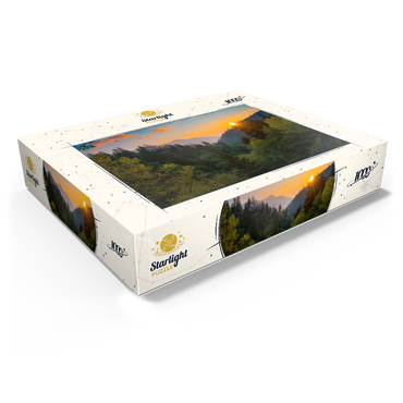 Sunrise Over Forested Mountain Valley 1000 Jigsaw Puzzle box view1