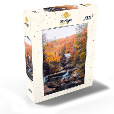 Historic Mill Amid Vibrant Autumn Foliage 1000 Jigsaw Puzzle box view2