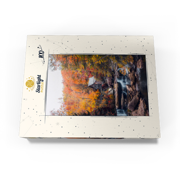 Historic Mill Amid Vibrant Autumn Foliage 100 Jigsaw Puzzle box view3
