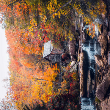 Historic Mill Amid Vibrant Autumn Foliage 100 Jigsaw Puzzle 3D Modell