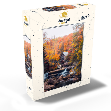 Historic Mill Amid Vibrant Autumn Foliage 500 Jigsaw Puzzle box view2