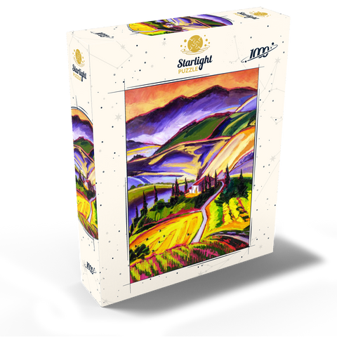 Vibrant Tuscan Countryside Landscape 1000 Jigsaw Puzzle box view2