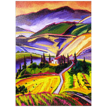 puzzleplate Vibrant Tuscan Countryside Landscape 1000 Jigsaw Puzzle