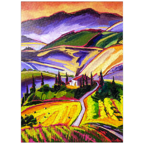 puzzleplate Vibrant Tuscan Countryside Landscape 1000 Jigsaw Puzzle