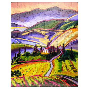 puzzleplate Vibrant Tuscan Countryside Landscape 100 Jigsaw Puzzle