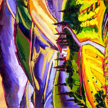 Vibrant Tuscan Countryside Landscape 100 Jigsaw Puzzle 3D Modell