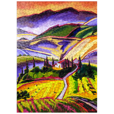 puzzleplate Vibrant Tuscan Countryside Landscape 500 Jigsaw Puzzle