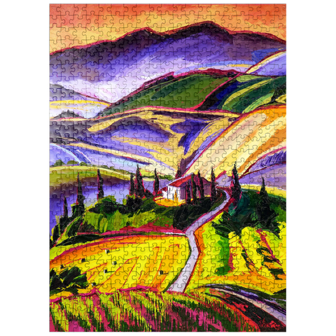 puzzleplate Vibrant Tuscan Countryside Landscape 500 Jigsaw Puzzle