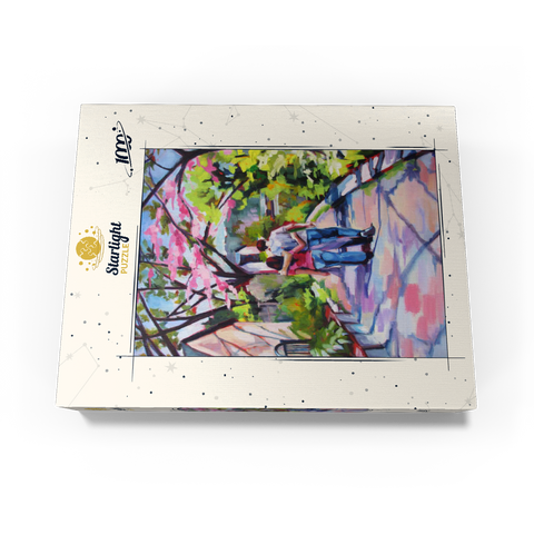 Couple Strolling Under Blossoming Trees 1000 Jigsaw Puzzle box view3