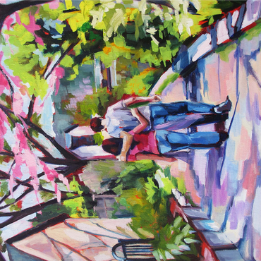 Couple Strolling Under Blossoming Trees 1000 Jigsaw Puzzle 3D Modell