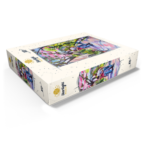 Couple Strolling Under Blossoming Trees 100 Jigsaw Puzzle box view1