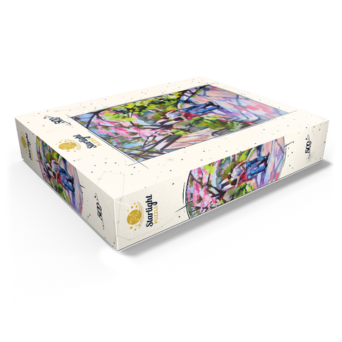 Couple Strolling Under Blossoming Trees 500 Jigsaw Puzzle box view1