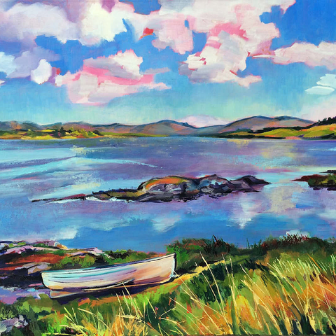 Tranquil Lakeside with Rowboat 100 Jigsaw Puzzle 3D Modell