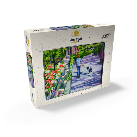 Morning Walk with Blooming Flowers 1000 Jigsaw Puzzle box view2