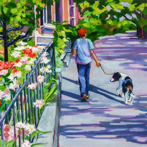 Morning Walk with Blooming Flowers 1000 Jigsaw Puzzle 3D Modell