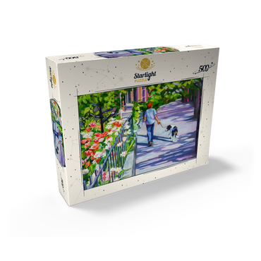Morning Walk with Blooming Flowers 500 Jigsaw Puzzle box view2