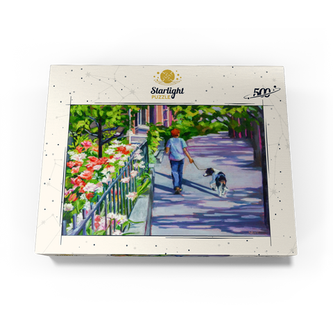 Morning Walk with Blooming Flowers 500 Jigsaw Puzzle box view3