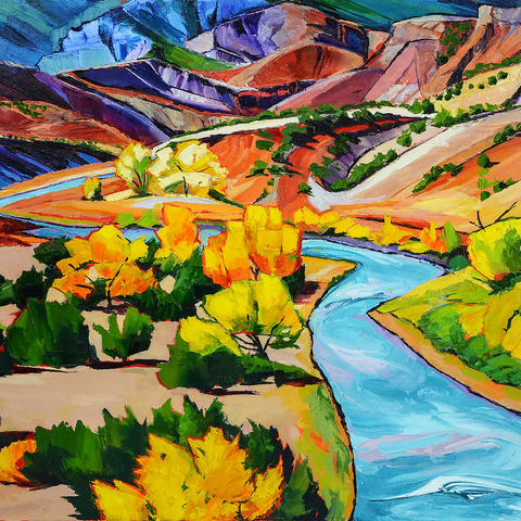 Vivid Canyon River Landscape 1000 Jigsaw Puzzle 3D Modell