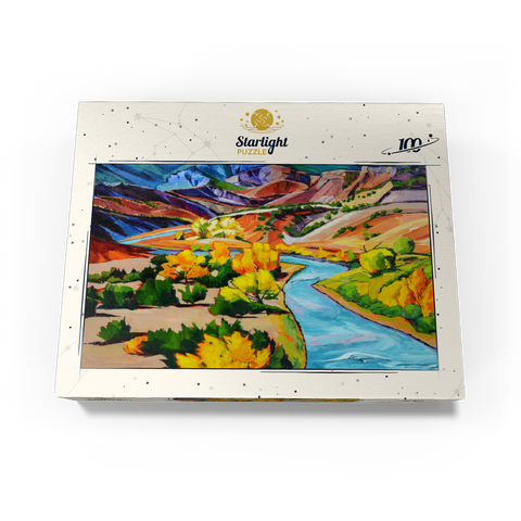 Vivid Canyon River Landscape 100 Jigsaw Puzzle box view3