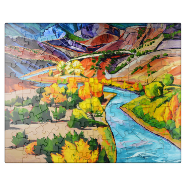 puzzleplate Vivid Canyon River Landscape 100 Jigsaw Puzzle