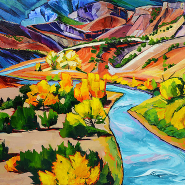 Vivid Canyon River Landscape 100 Jigsaw Puzzle 3D Modell
