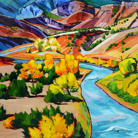 Vivid Canyon River Landscape 100 Jigsaw Puzzle 3D Modell