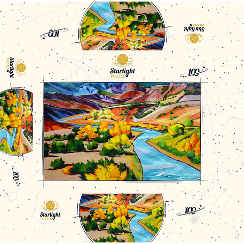 Vivid Canyon River Landscape 100 Jigsaw Puzzle box 3D Modell