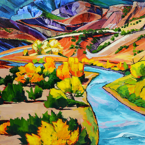 Vivid Canyon River Landscape 500 Jigsaw Puzzle 3D Modell