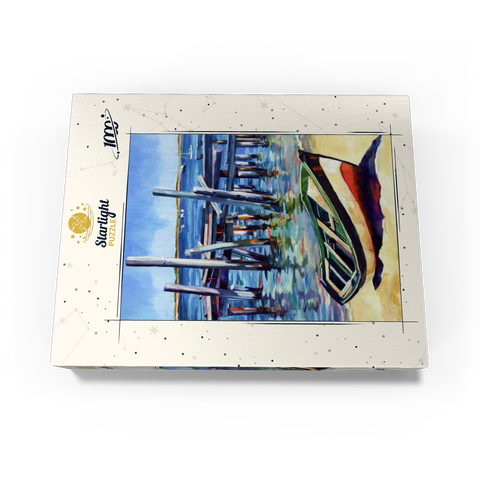 Rustic Rowboat on Tranquil Shore 1000 Jigsaw Puzzle box view3