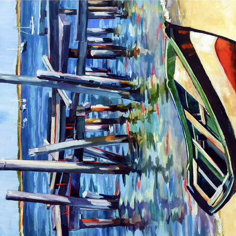 Rustic Rowboat on Tranquil Shore 1000 Jigsaw Puzzle 3D Modell