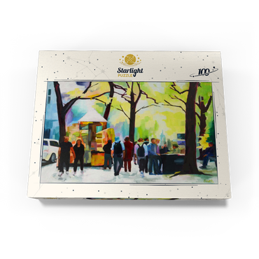 Lively Park Scene with Vibrant Colors 100 Jigsaw Puzzle box view3