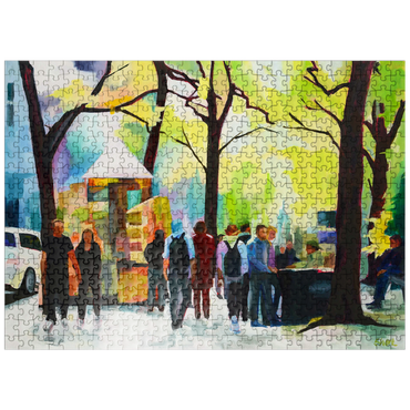 puzzleplate Lively Park Scene with Vibrant Colors 500 Jigsaw Puzzle