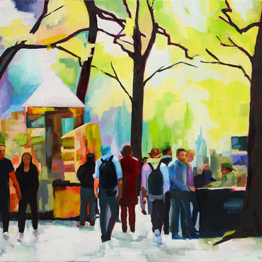 Lively Park Scene with Vibrant Colors 500 Jigsaw Puzzle 3D Modell