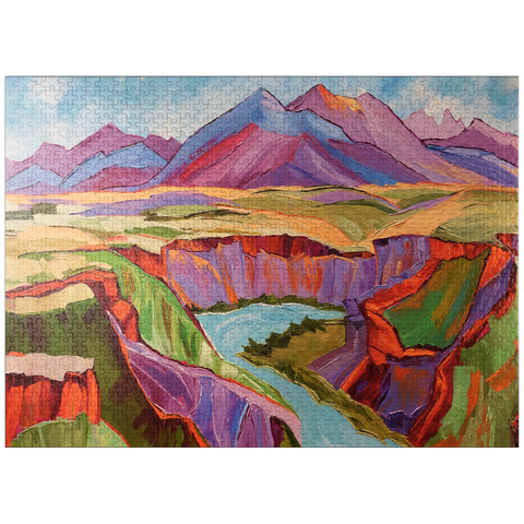 puzzleplate Vivid Canyon and Mountain Landscape 1000 Jigsaw Puzzle