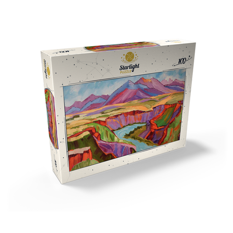 Vivid Canyon and Mountain Landscape 100 Jigsaw Puzzle box view2