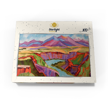 Vivid Canyon and Mountain Landscape 100 Jigsaw Puzzle box view3
