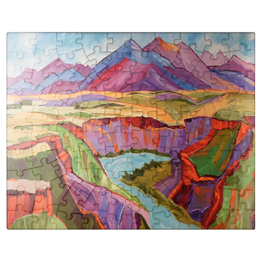 puzzleplate Vivid Canyon and Mountain Landscape 100 Jigsaw Puzzle