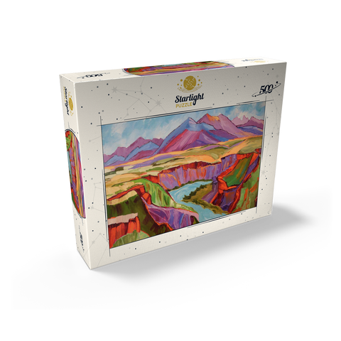 Vivid Canyon and Mountain Landscape 500 Jigsaw Puzzle box view2
