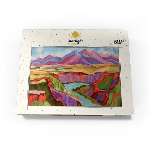 Vivid Canyon and Mountain Landscape 500 Jigsaw Puzzle box view3