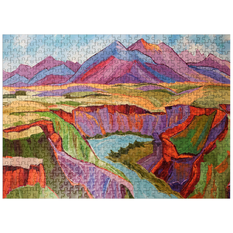 puzzleplate Vivid Canyon and Mountain Landscape 500 Jigsaw Puzzle