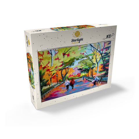 Autumn Walk Through a Vibrant Park 100 Jigsaw Puzzle box view2