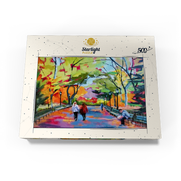 Autumn Walk Through a Vibrant Park 500 Jigsaw Puzzle box view3